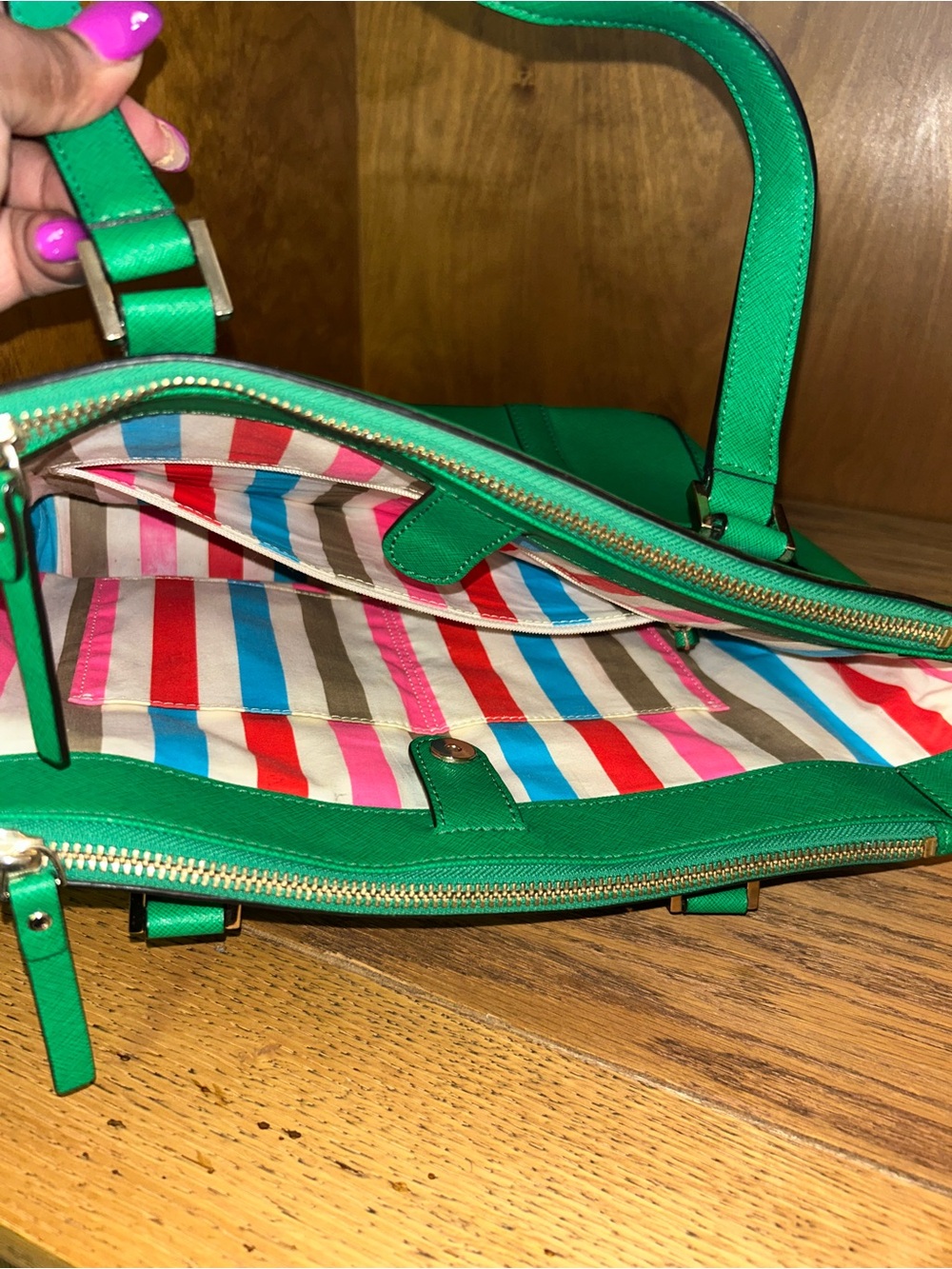 kate spade Emerald Green Tote - Picture 7 of 9